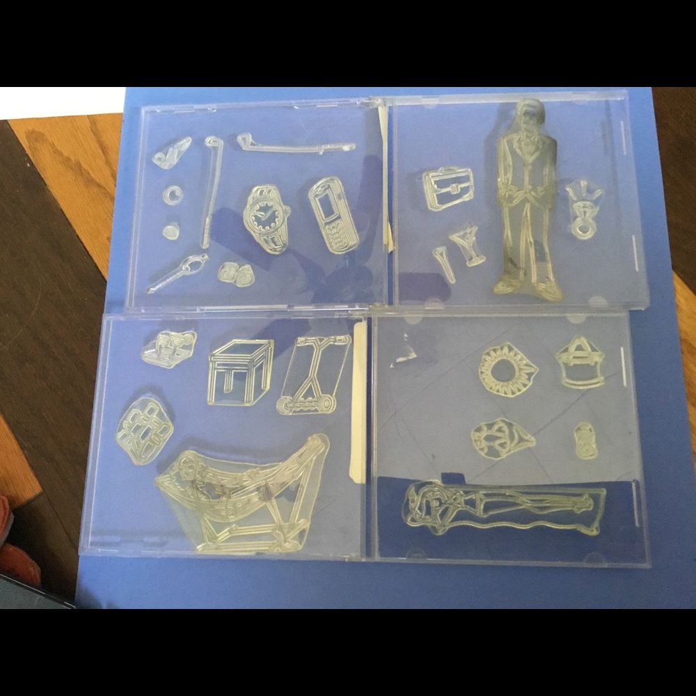 Clear cling stamps people and everyday items